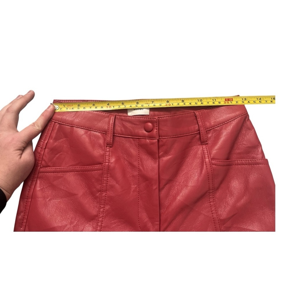 Wilfred Aritzia Rebel vegan faux leather high waisted straight leg pants - Picture 7 of 10